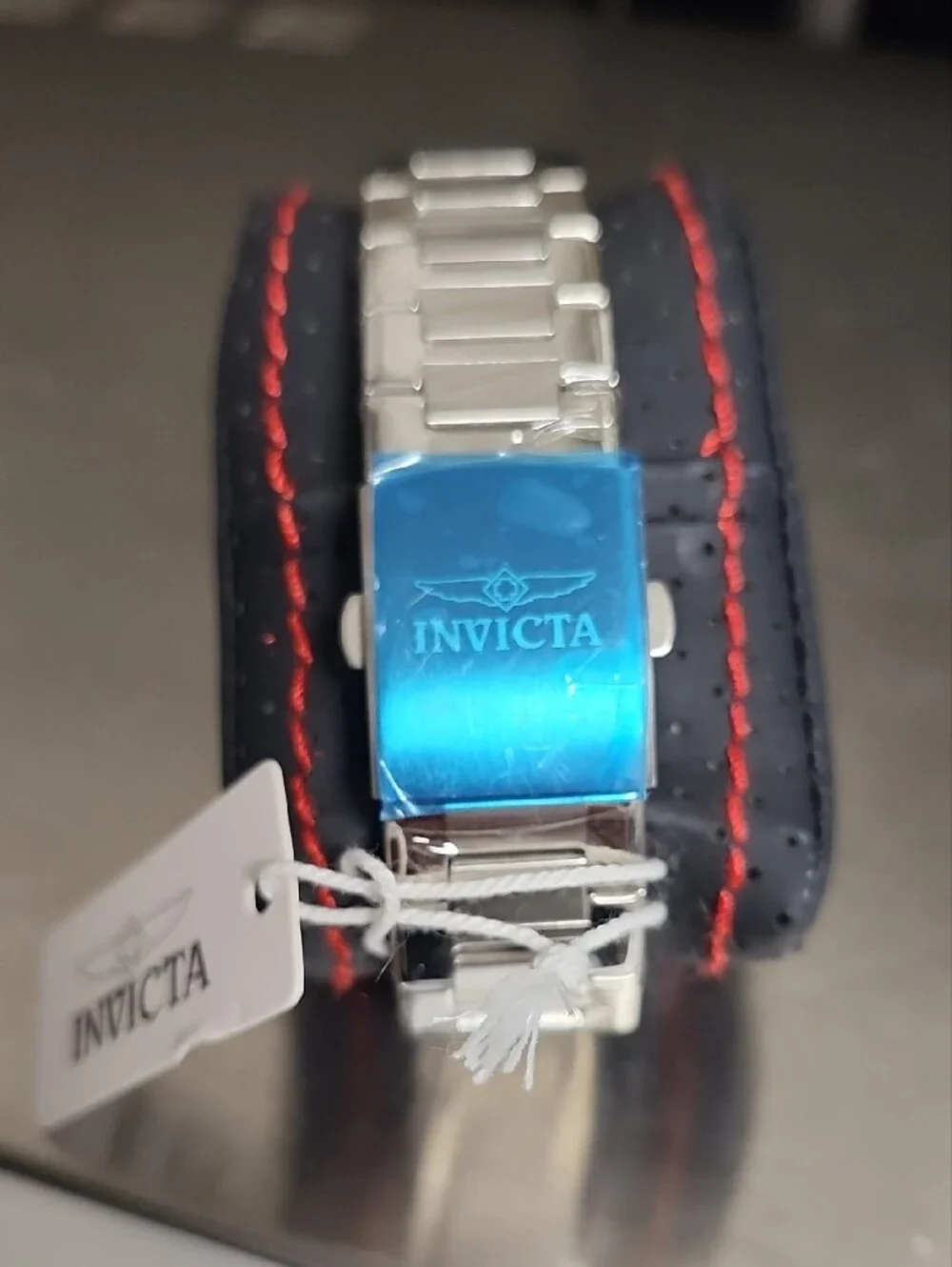 Invicta Men’s Silver Skeleton Dial Stainless Steel Bracelet Watch